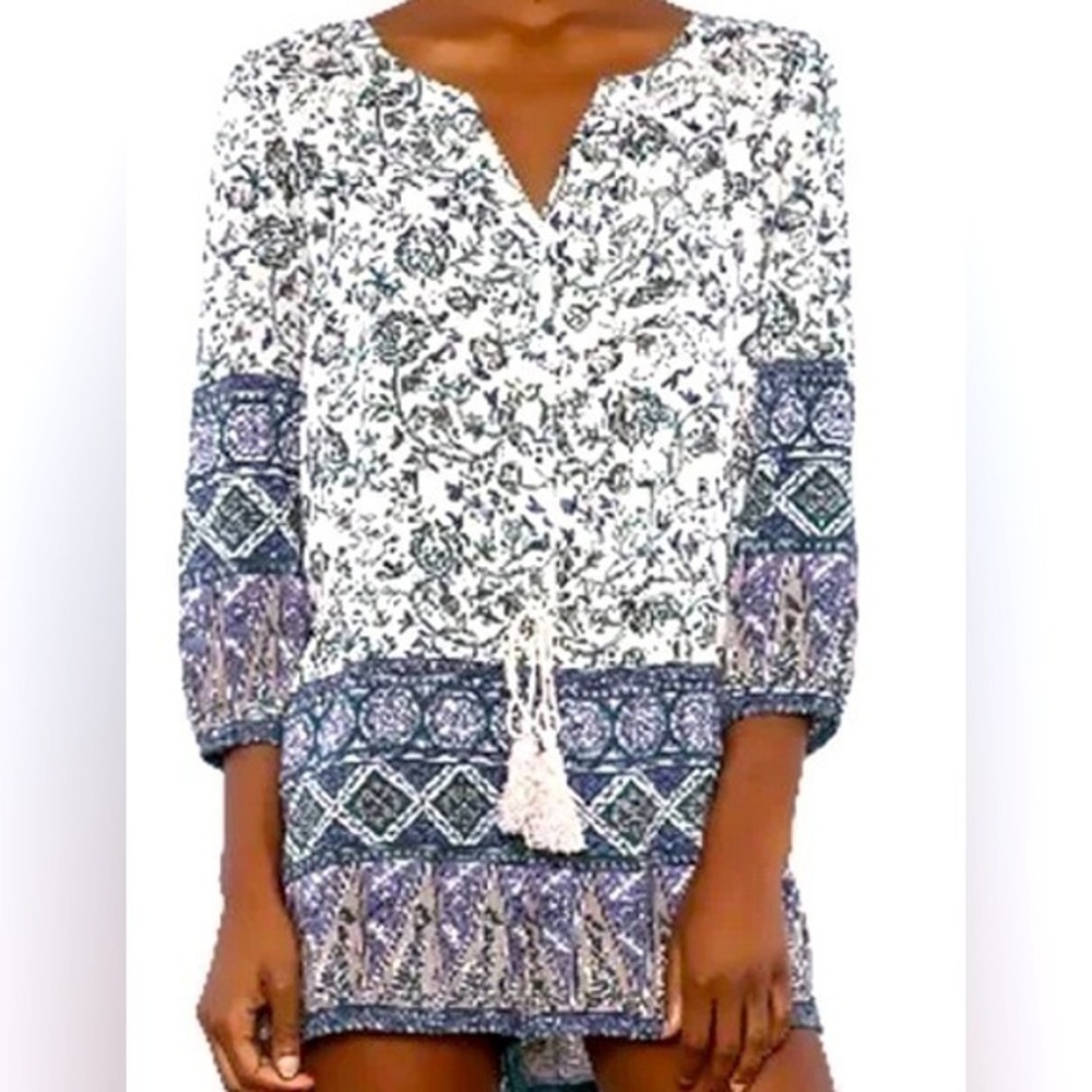 En Crème Floral, Vibrant Romper Small